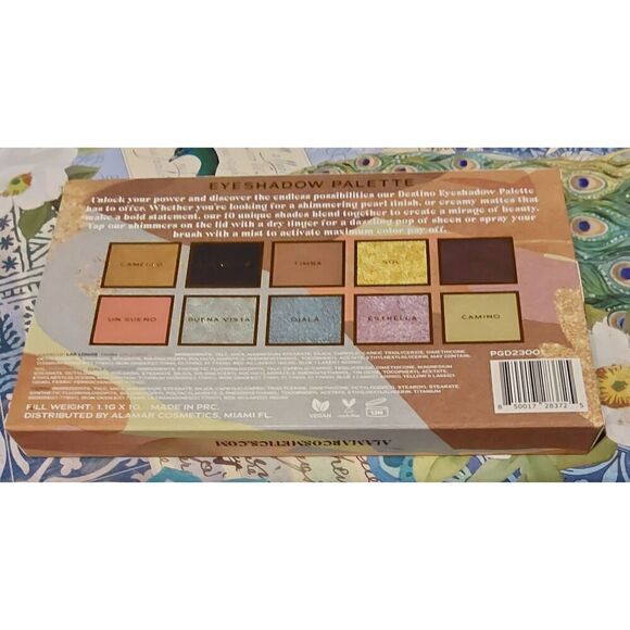 BNIB~Alamar Cosmetics Destino Eyeshadow Palette~Gorgeous Colors - Picture 6 of 6